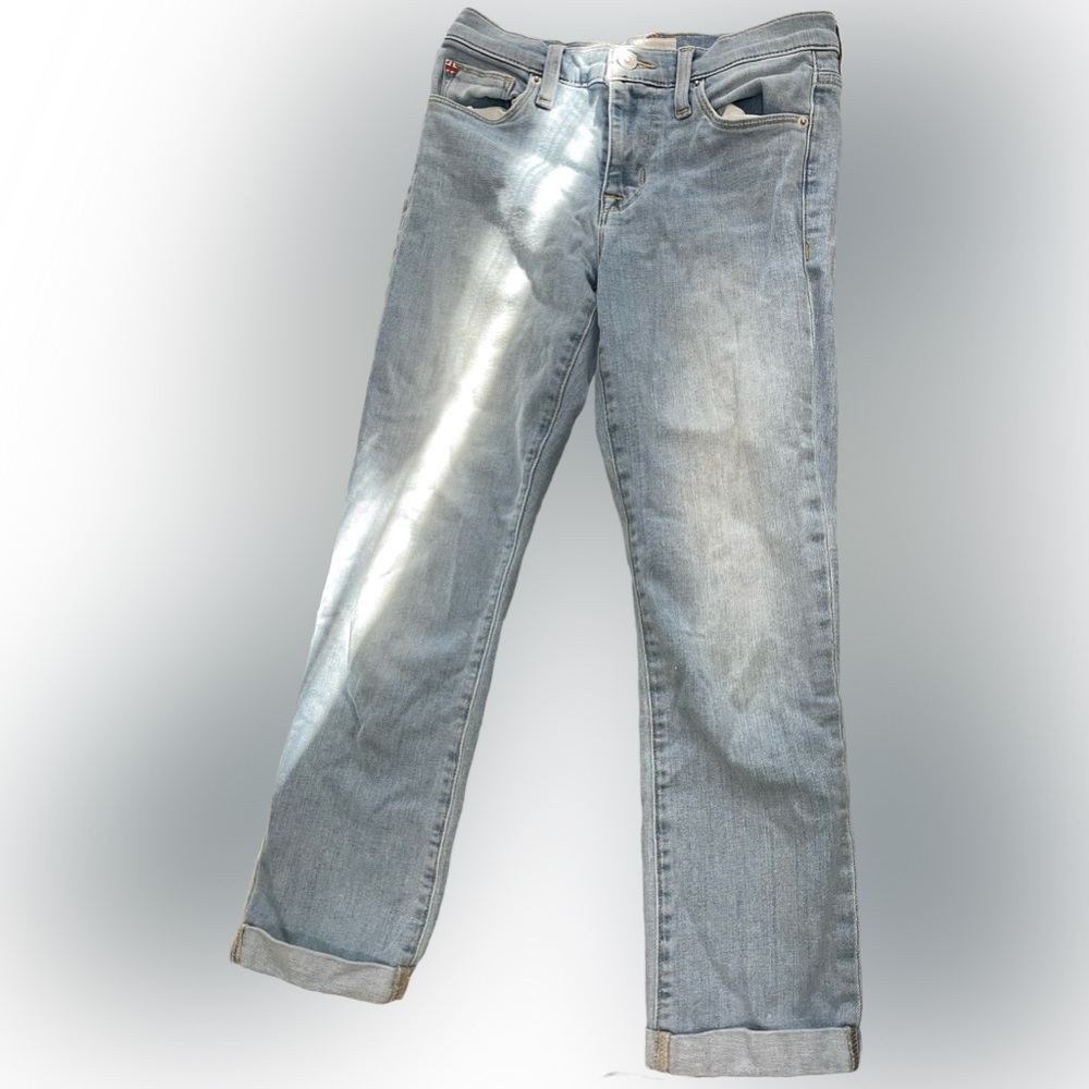 Hudson Natalie Mid Rise Straight Crop Lightwash Jeans